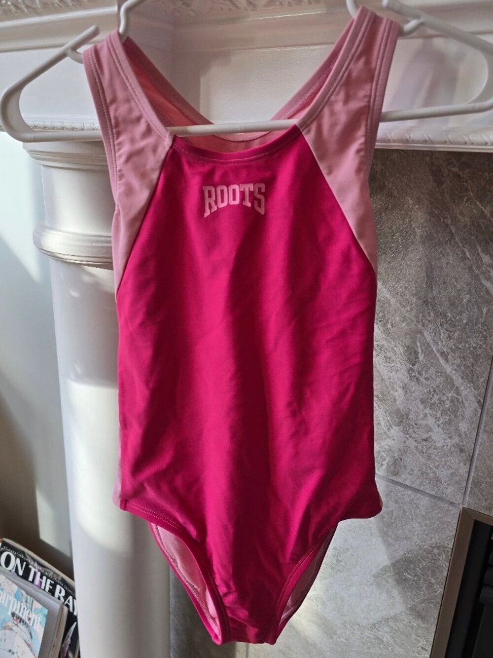 ROOTS one piece bathing suit girls size 12